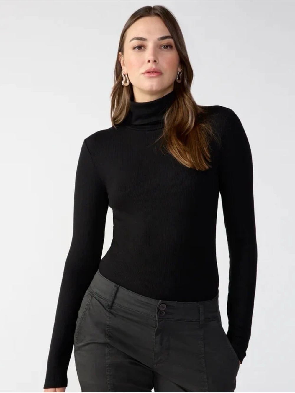 J. Crew Black Ribbed Turtleneck Sweater